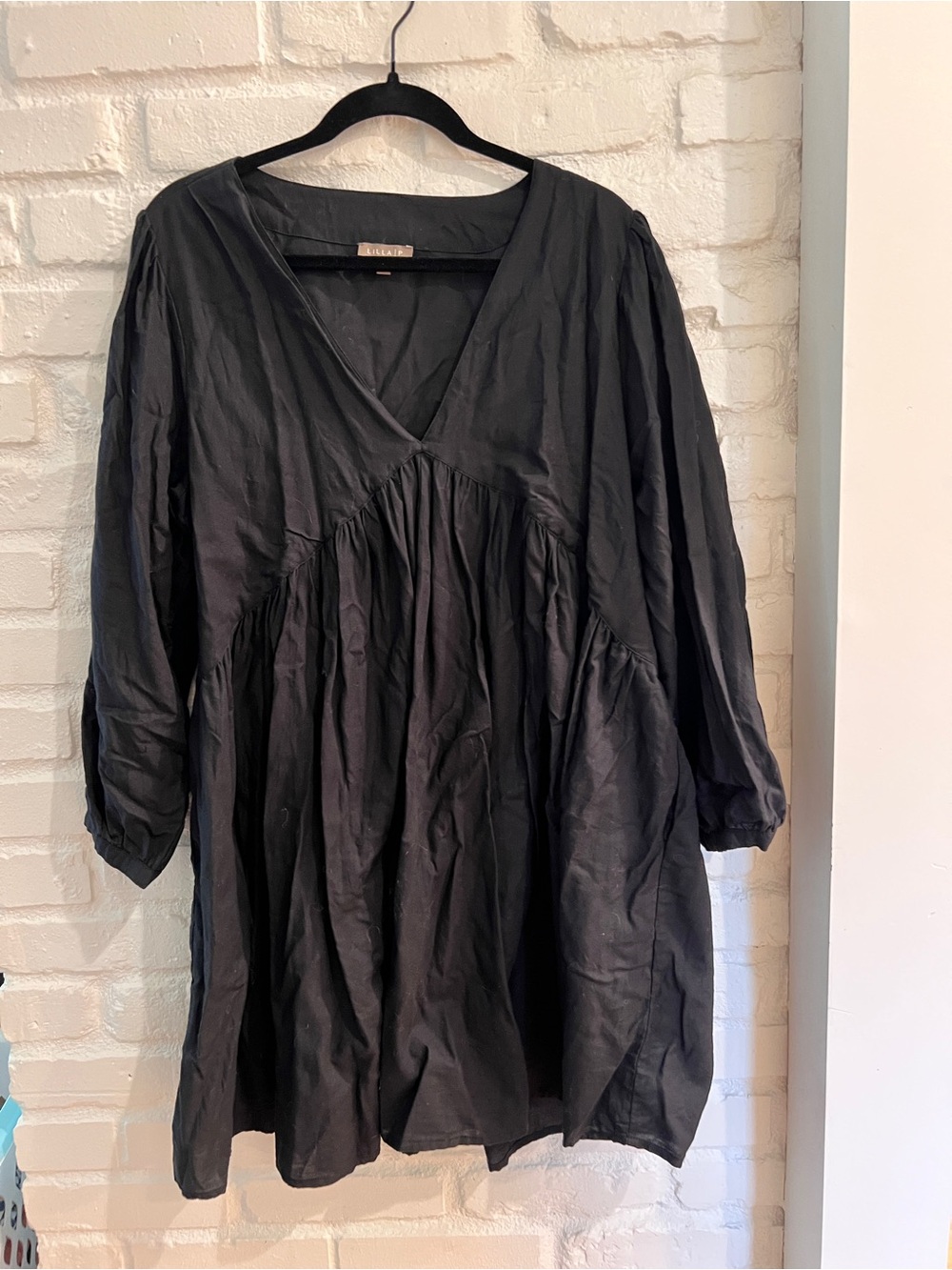 Lilla P Black V-Neck Babydoll Tunic